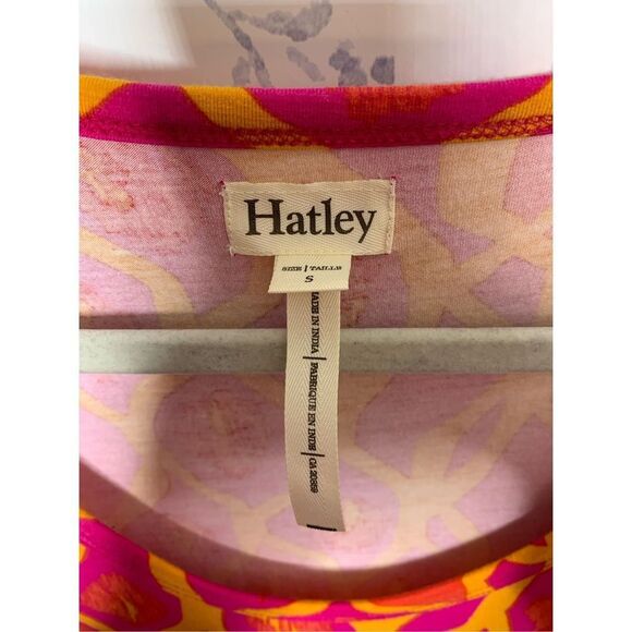 Hatley Pink and Orange Pattern Maxi Dress Size S - Picture 3 of 5